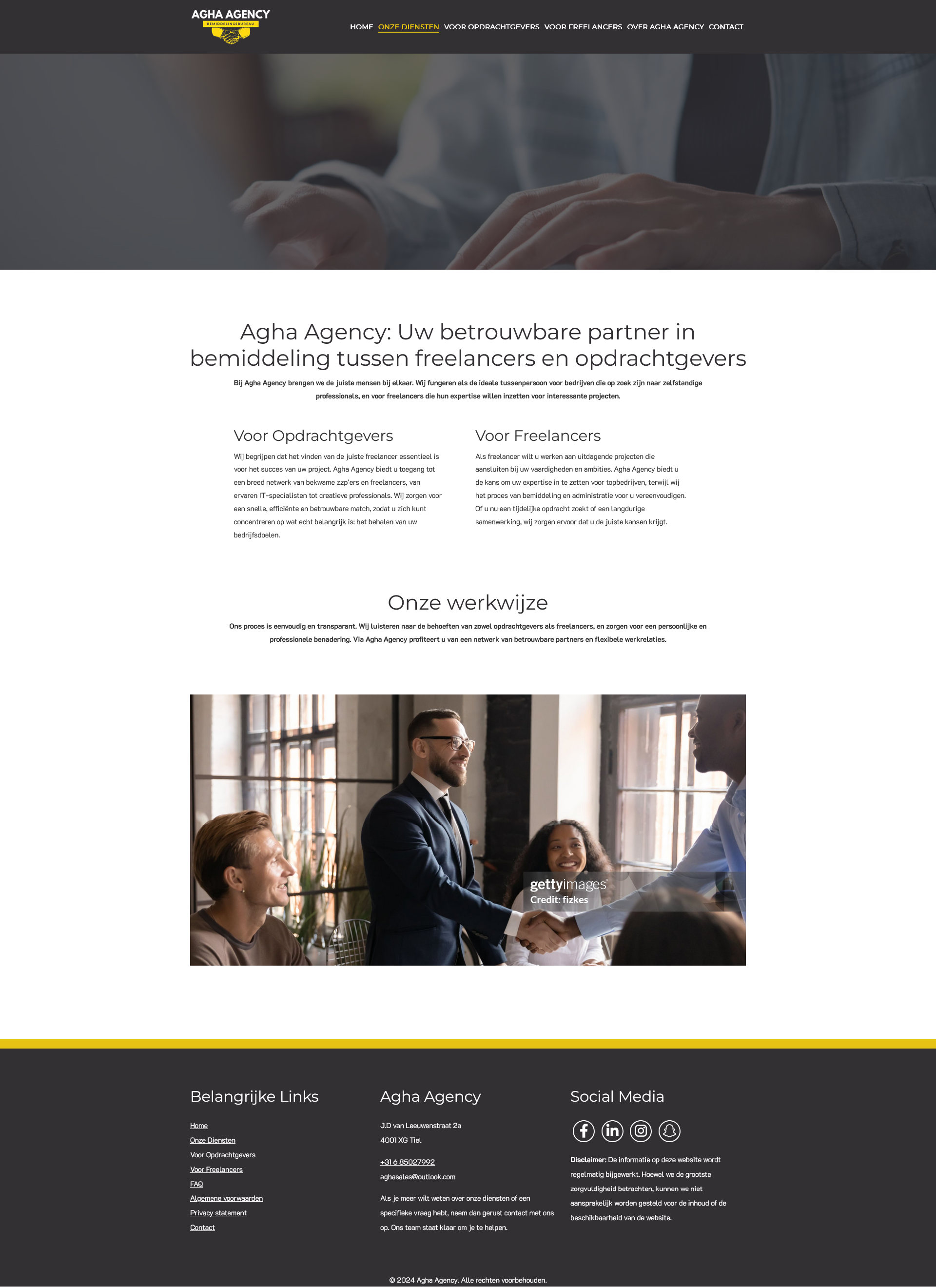 AGHA Agency homepage screenshot
