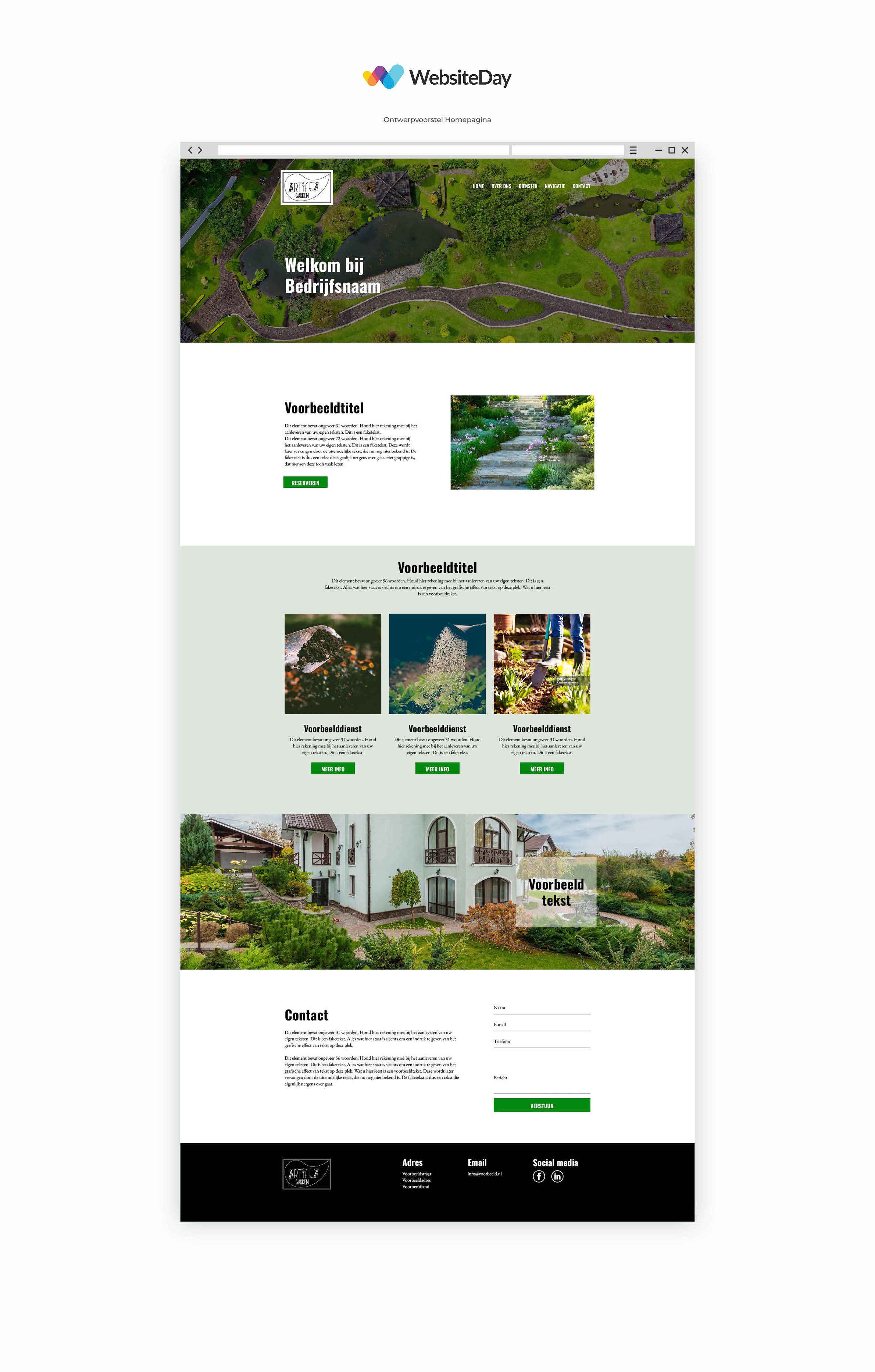 Artifex Garden internal page screenshot