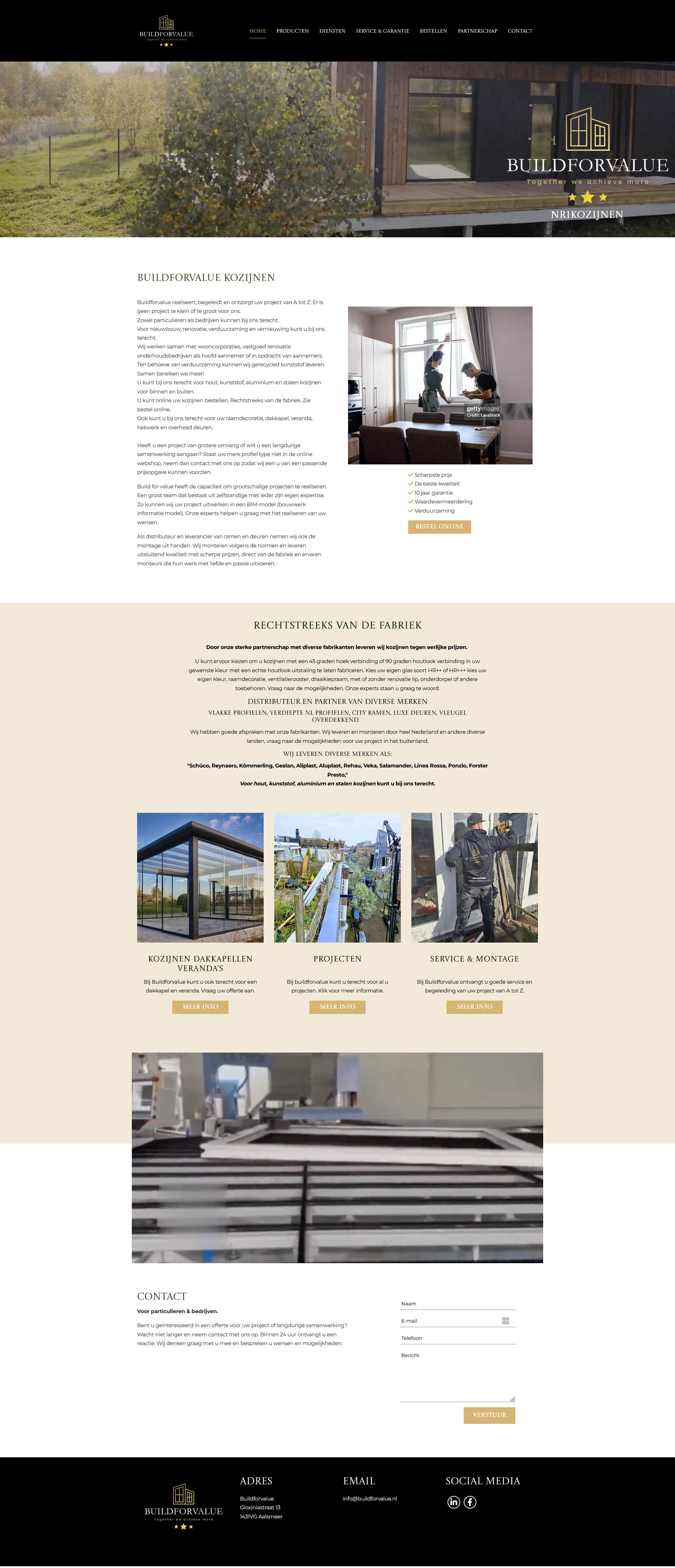 Build for Value homepage screenshot