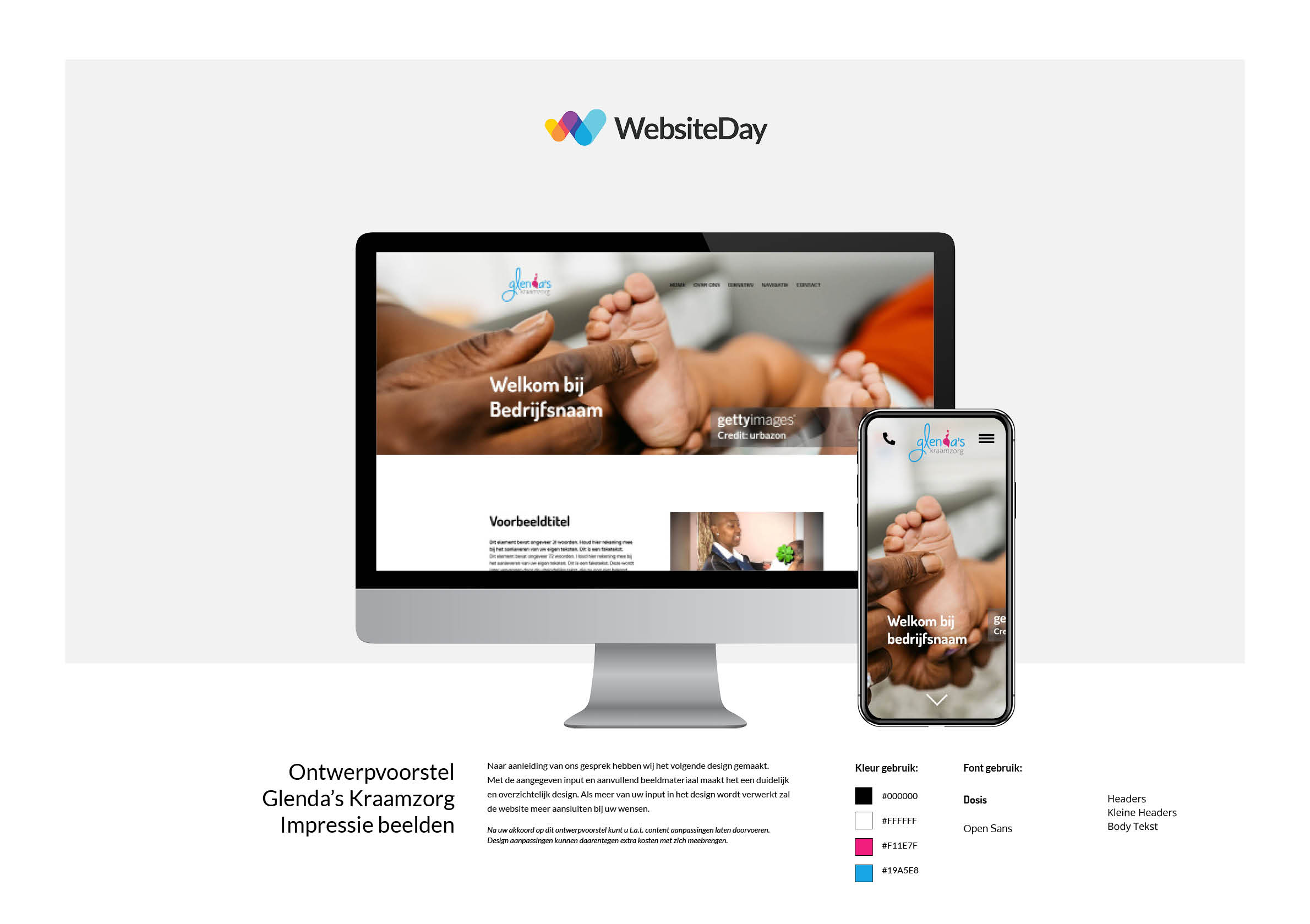 Glenda's Kraamzorg homepage screenshot