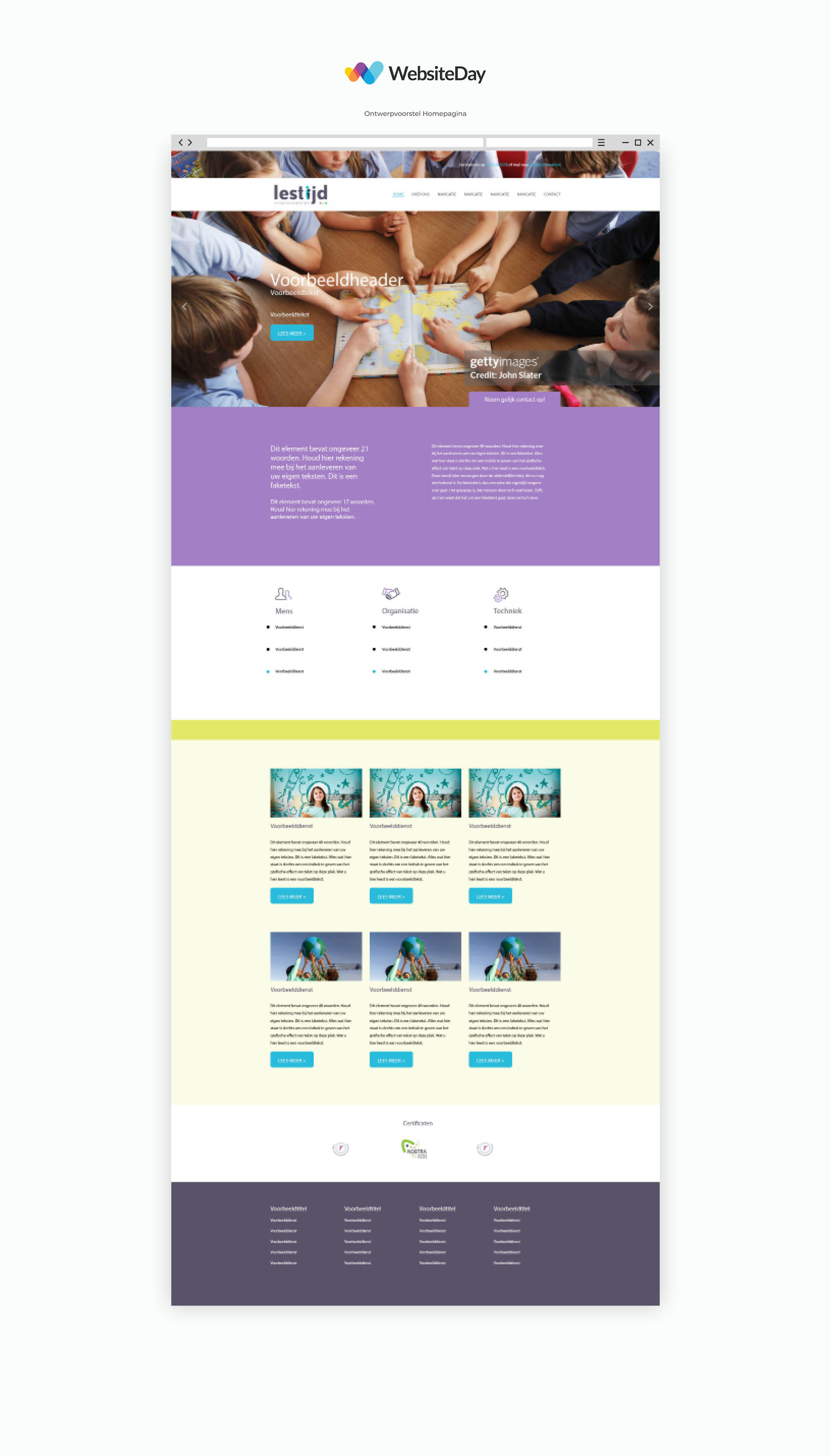 Lestijd internal page screenshot
