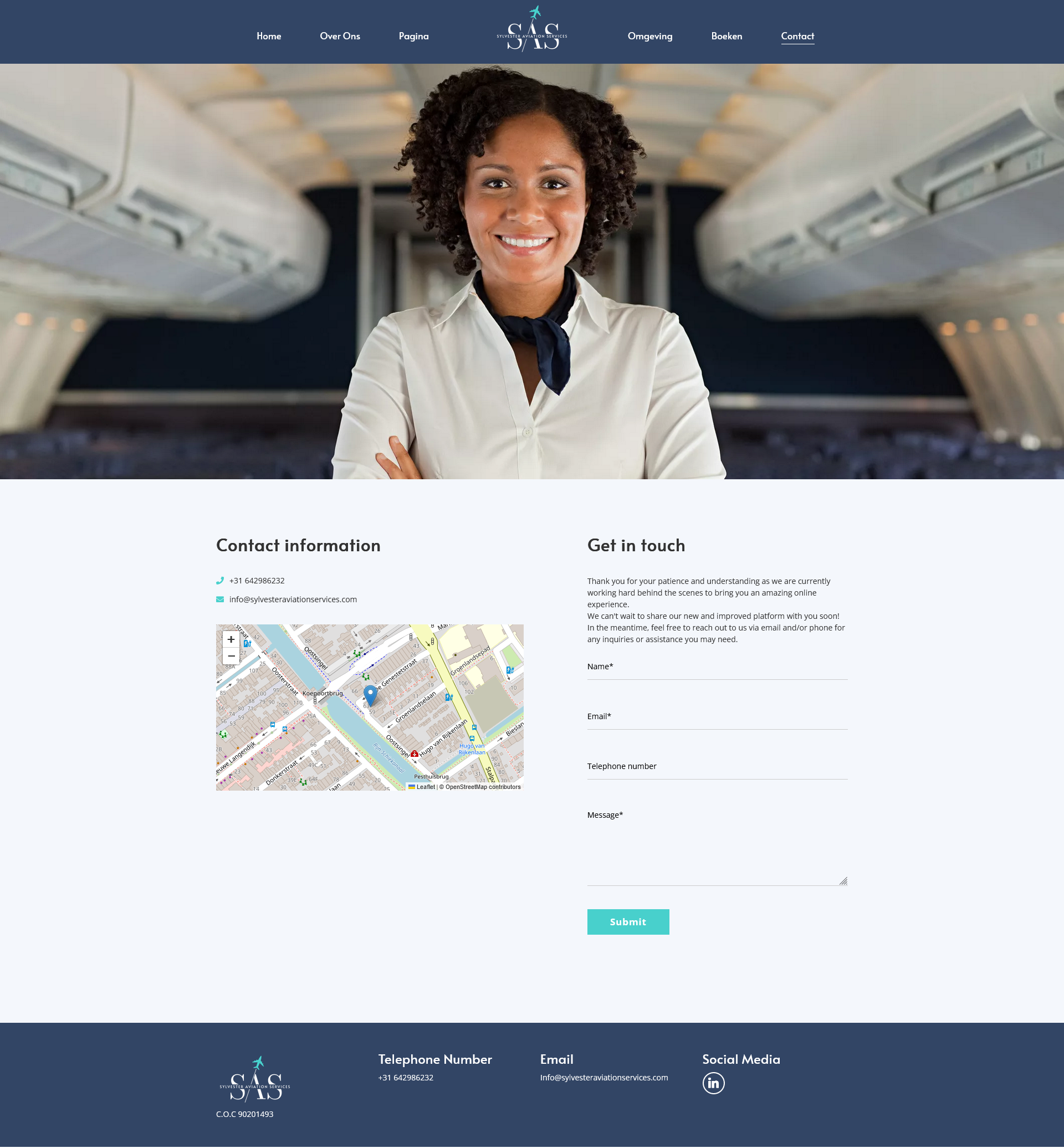 Sylvester Aviation Services homepage screenshot