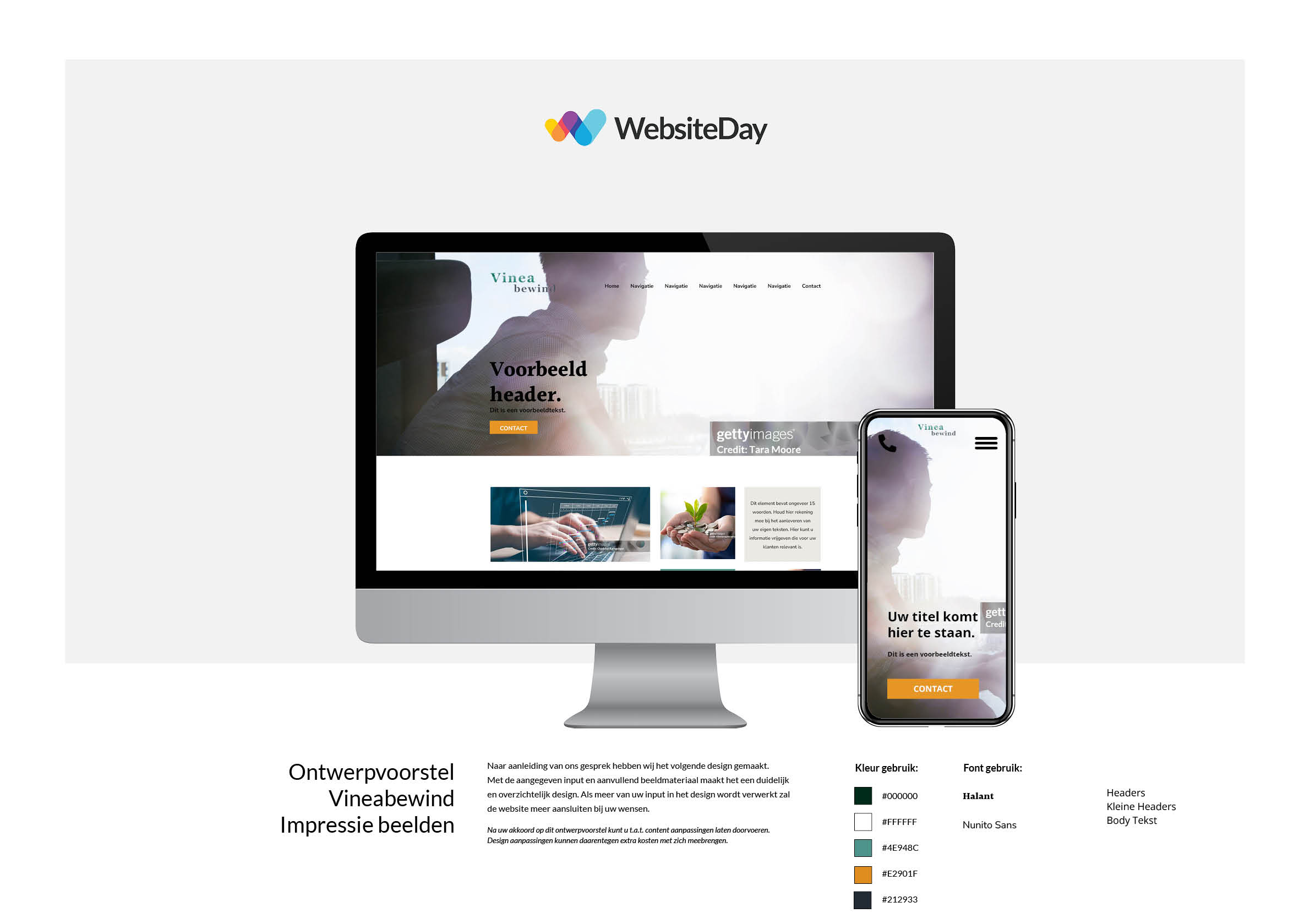 Vinea Bewind homepage screenshot