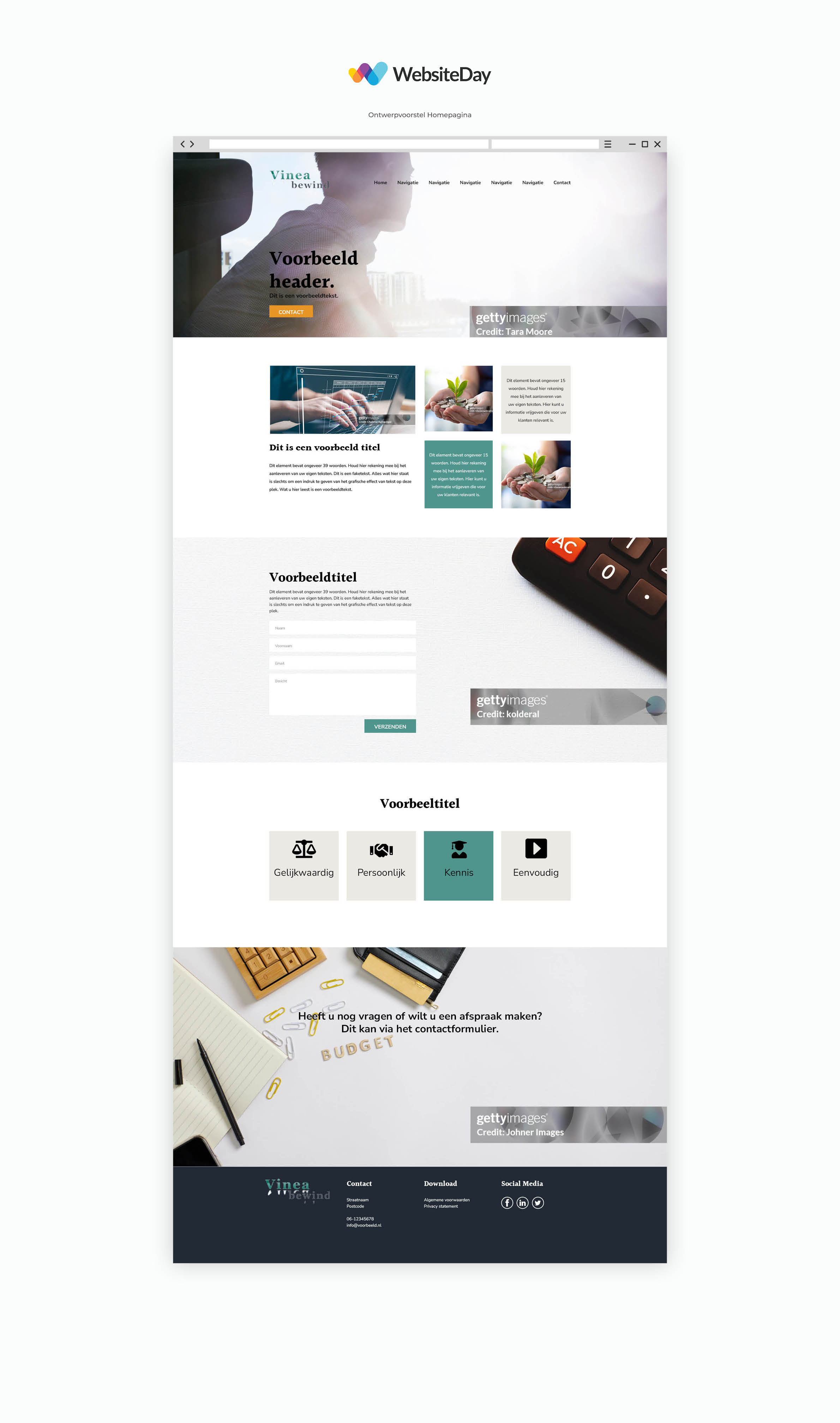 Vinea Bewind internal page screenshot